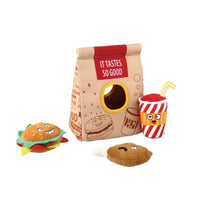 Thumbnail for Hide N Seek Fast Food Bag with Plush Hamburg, Coke and Fried Chicken