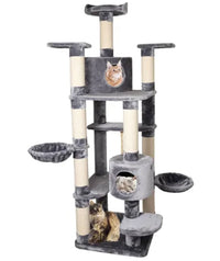 Thumbnail for Flamingo Giganto Grey & White Cat Scratching Tree - Grey