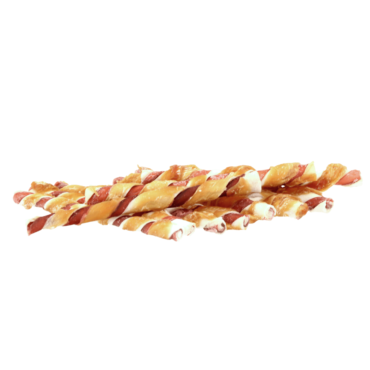 Pets Unlimited Tricolor Chewy Stick with Chicken Small Dog Treats 10pcs -