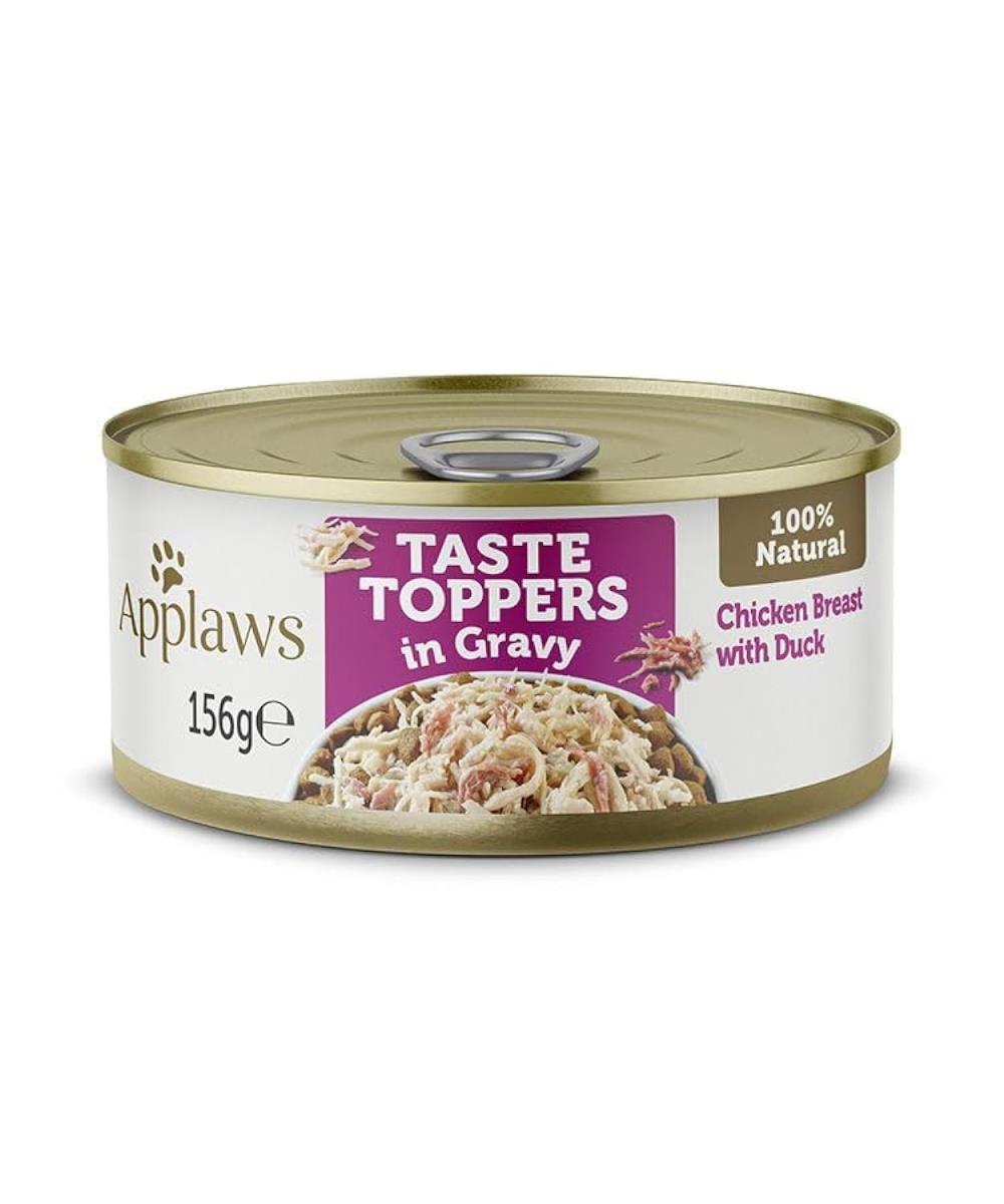 APPLAWS TASTE TOPPER GRAVYCHICKEN DUCK DOG TIN (156G-NA)