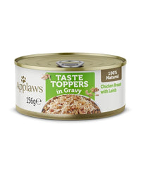 APPLAWS TASTE TOPPER GRAVY CHICKEN LAMB DOG TIN (156G-NA)
