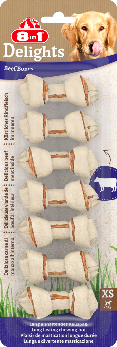 8in1 Delights Beef Bones XS, 7 pcs, 84 g