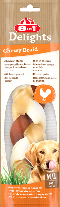 8in1 Delights Chewy Braids M/L, 80 g