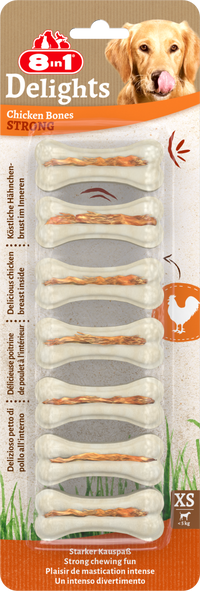 8in1 Delights Chicken Bones Strong XS, 7 pcs, 140 g