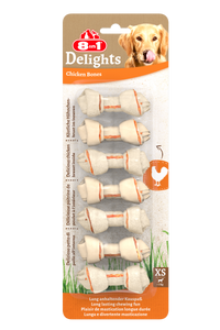 8in1 Delights Chicken Bones XS, 7 pcs, 84 g