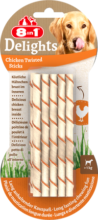 8in1 Delights Chicken Twisted Sticks 55 g