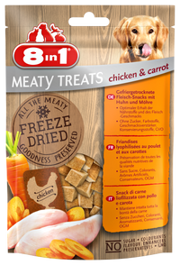 8in1 Meaty Treats Freeze Dried Chicken & Carrots 50 g