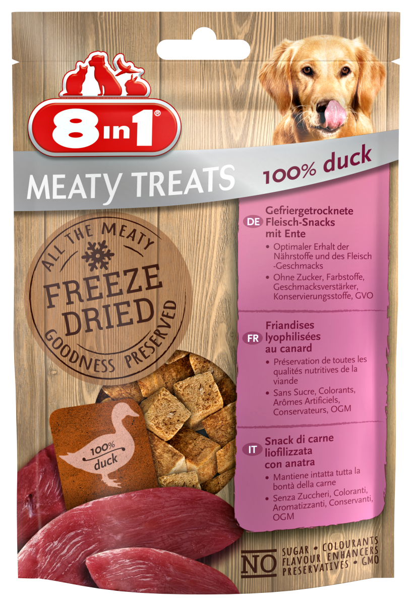 8in1 Meaty Treats Freeze Dried Duck 50 g