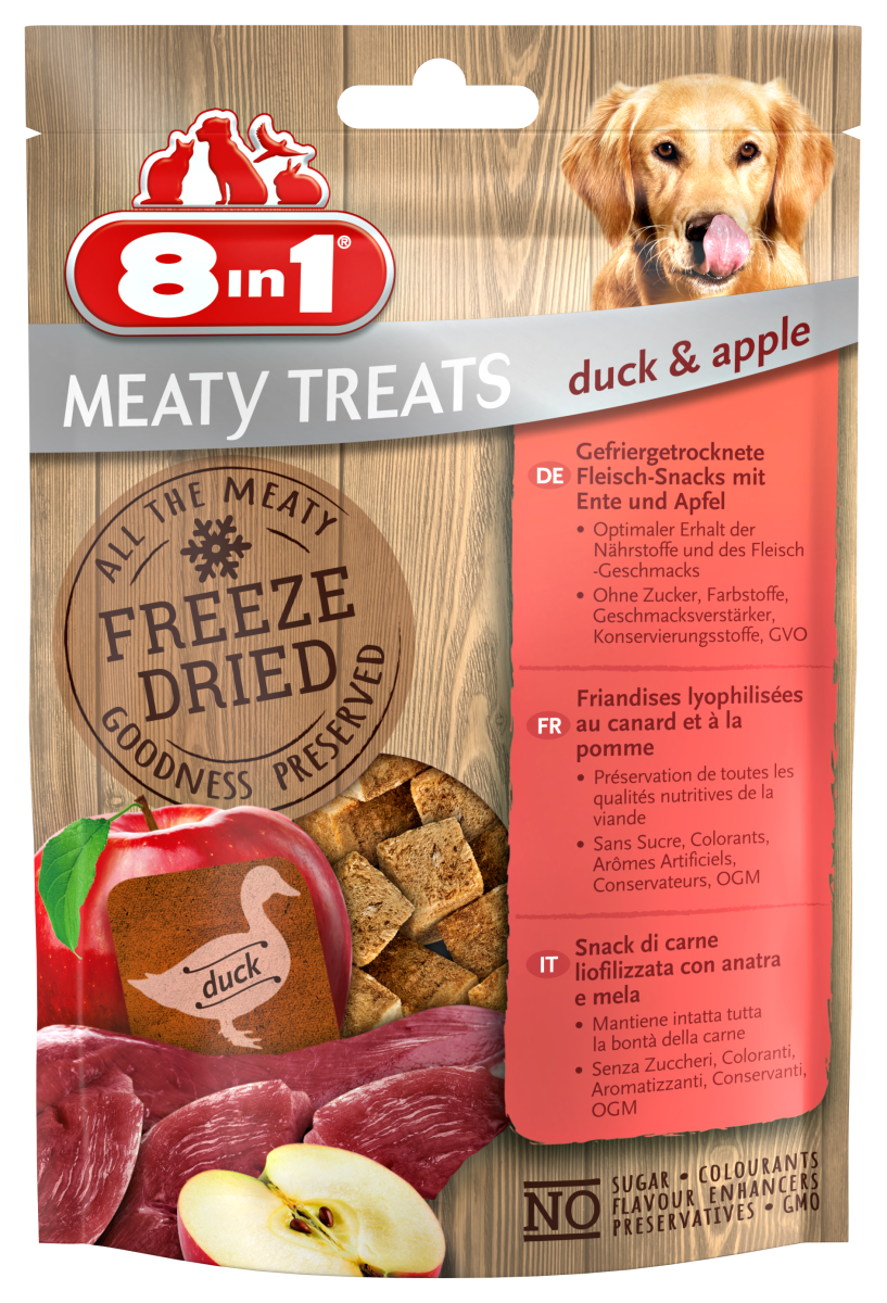 8in1 Meaty Treats Freeze Dried Duck & Apple 50 g