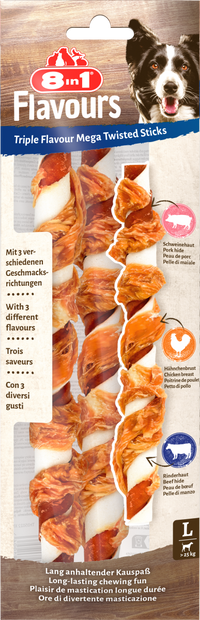 8in1 Triple Flavour Mega Twisted Sticks 140 g