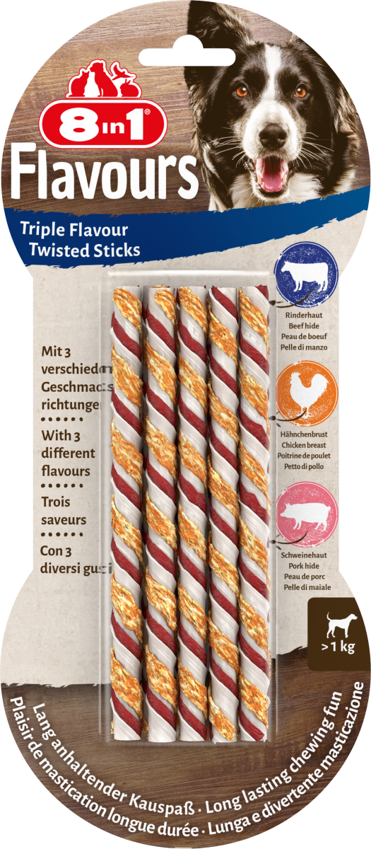 8in1 Triple Flavour Twisted Sticks 10pcs, 70 g
