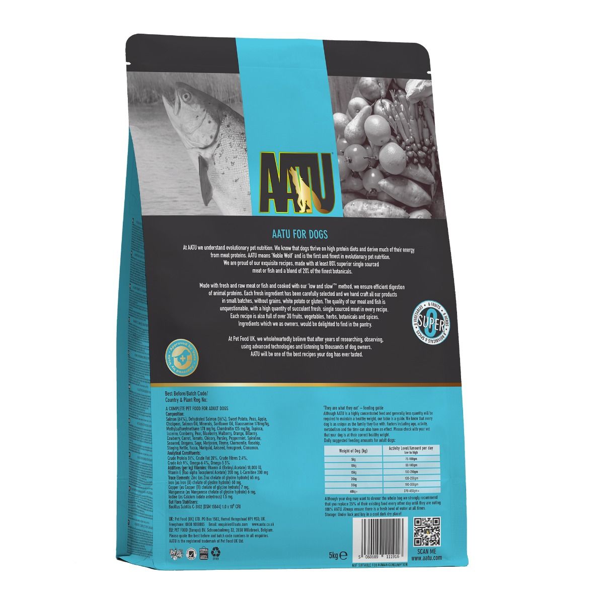 AATU Free Run Salmon Dry Dog Food - 5kg