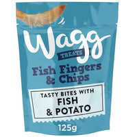 Wagg Fish Fingers & Chips Fish & Potato Tasty Bites Oven Baked Dog Treats 125g - 125g