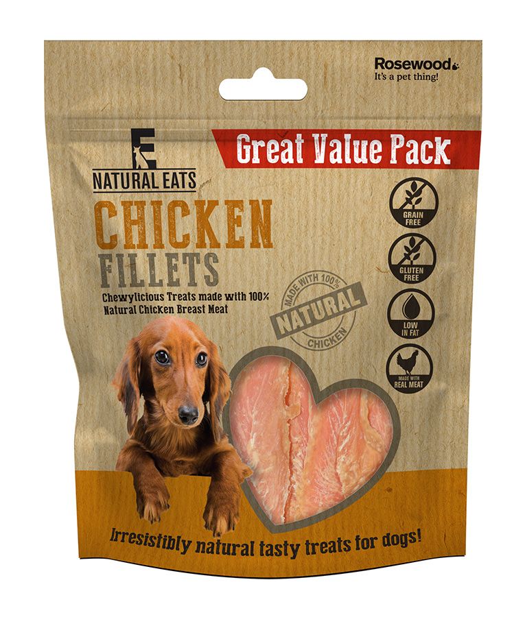 Rosewood Natural Eats Chicken Fillets Treats 400g Value Pack - 400G