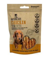 Thumbnail for Rosewood Natural Eats Chicken Twists Dog Treats 80g - 80G
