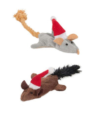 Thumbnail for Flamingo Crinkle Mouse Christmas Cat Toy 2pcs -