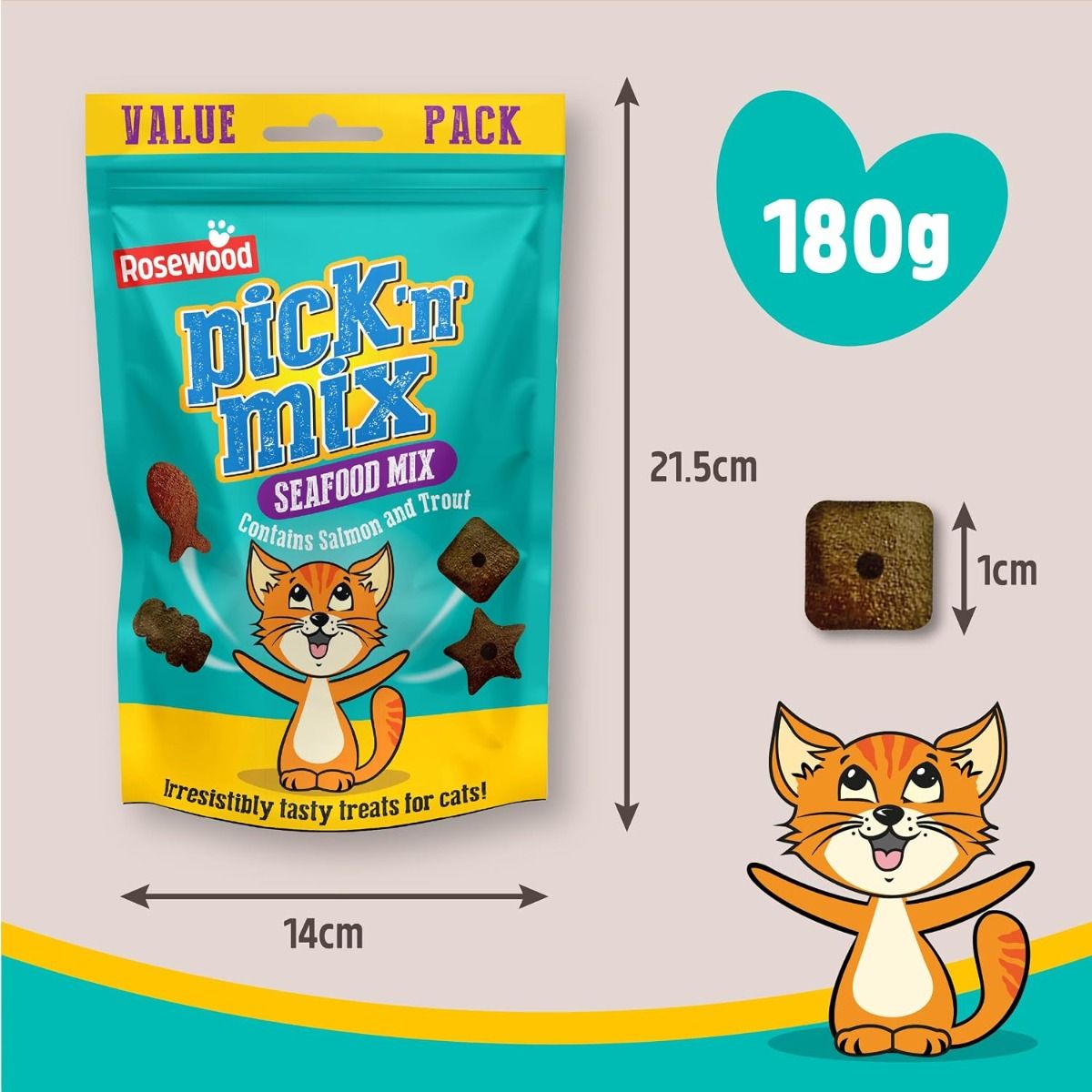 Rosewood Pick'n' Mix Seafood Mix Cat Treat 180g Value Pack - 180G