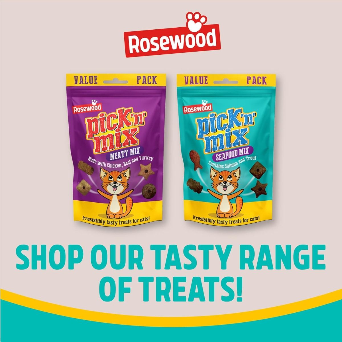 Rosewood Pick'n' Mix Seafood Mix Cat Treat 180g Value Pack - 180G