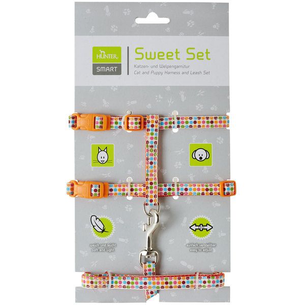 Hunter Seventies Cat Harness & Leash - ORANGE