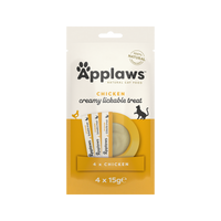 Thumbnail for Applaws Chicken Creamy Lickable Cat Treats 4x15g -