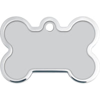 ID Tag Bone Large Raised Edge Eat Play Sleep  -