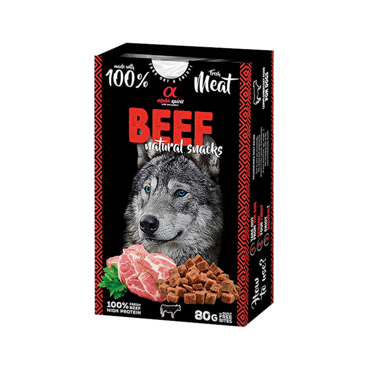 Alpha Spirit Natural Snacks for Dogs – Beef