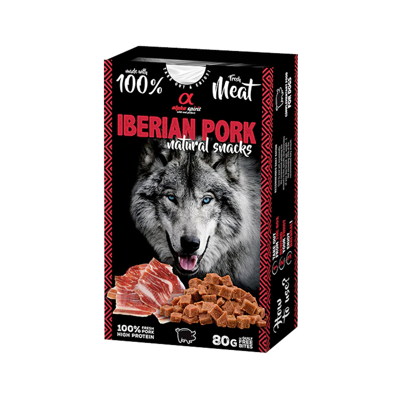 Alpha Spirit Natural Snacks for Dogs – Pork