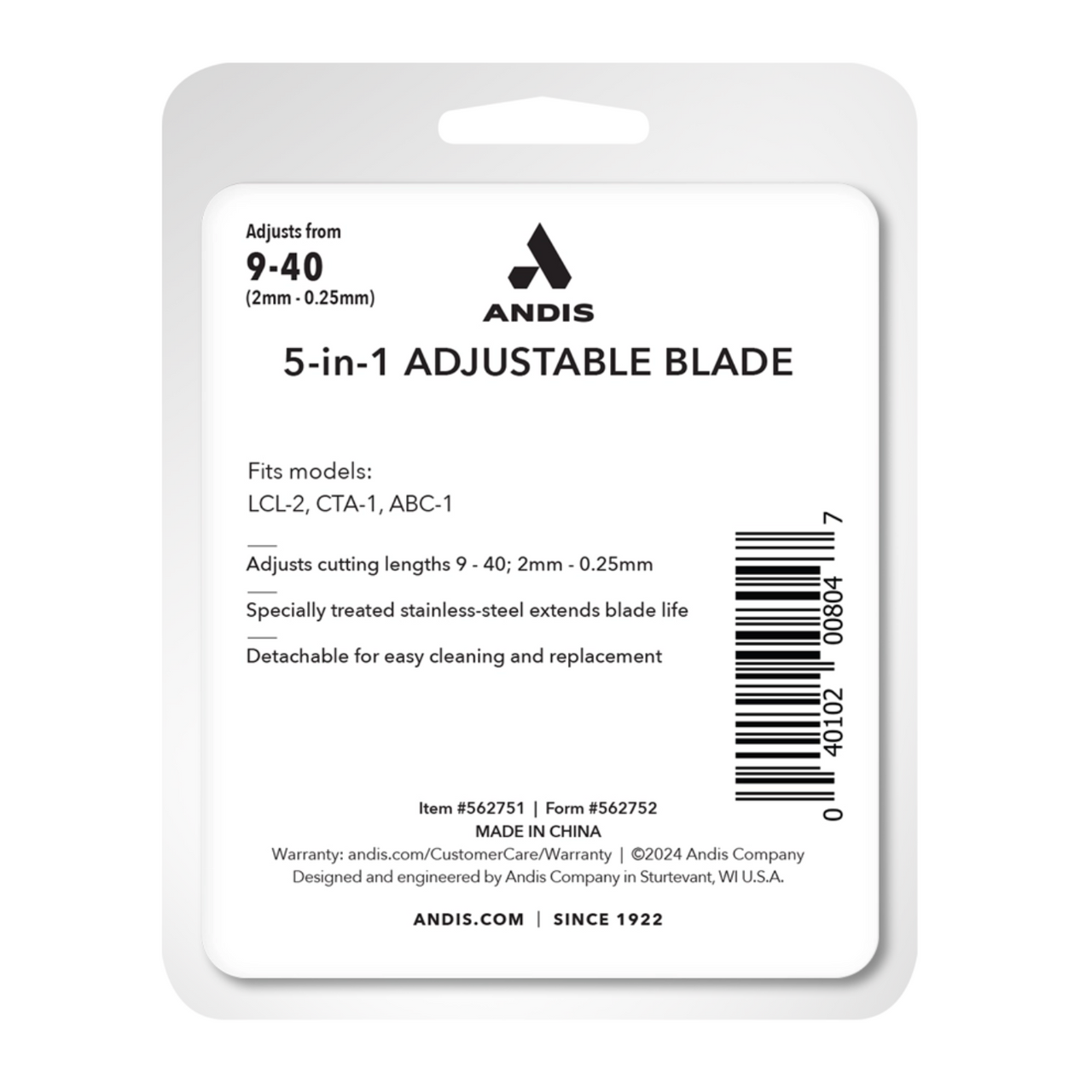 Andis 5-in-1 Adjustable Animal Blade