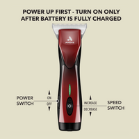 Andis Pulse ZR® II Detachable Blade Clipper w/ #30W Wide Blade - Red (UK/EU/AUS)