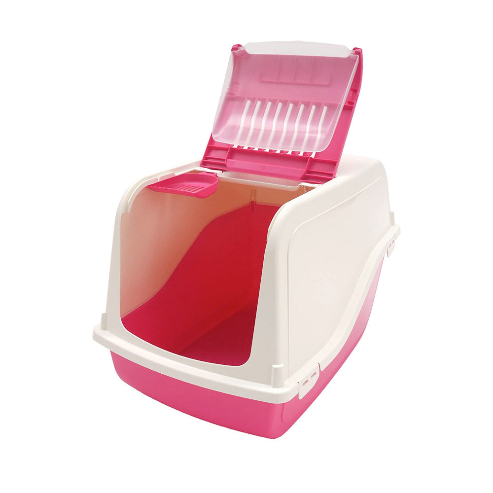 Cat Litter Box ARIEL(TOP FREE) - dark-pink