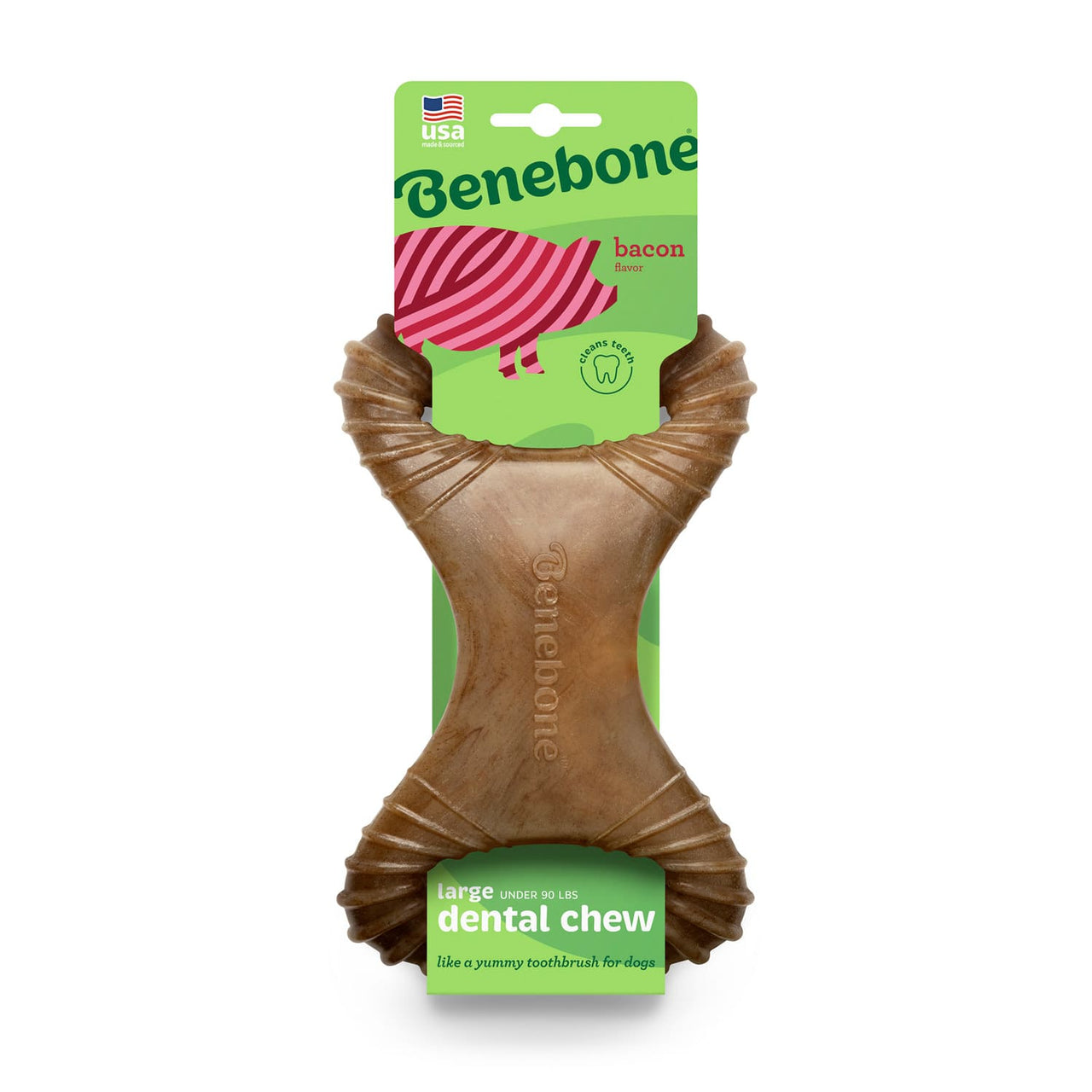 Benebone Dental Dog Chew Toy – Bacon - Small