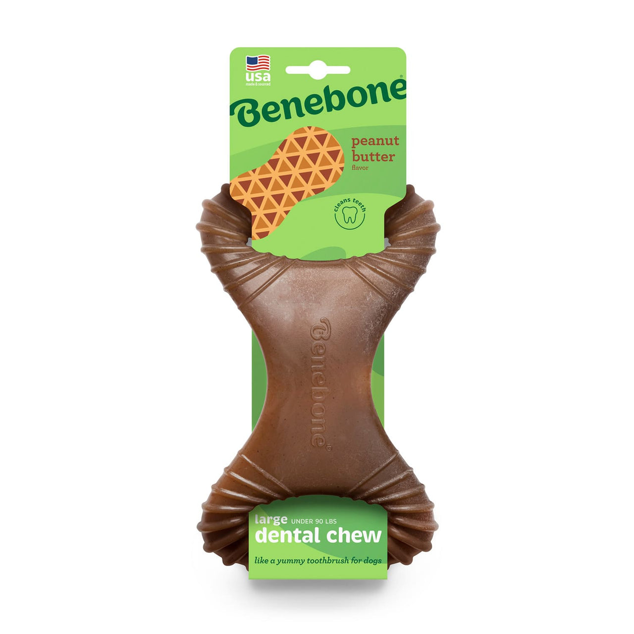 Benebone Dental Dog Chew Toy – Peanut - Medium