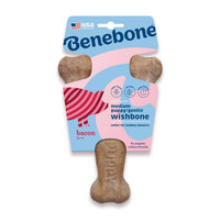 Thumbnail for Benebone Puppy Wishbone Dog Chew Toy – Bacon - Small