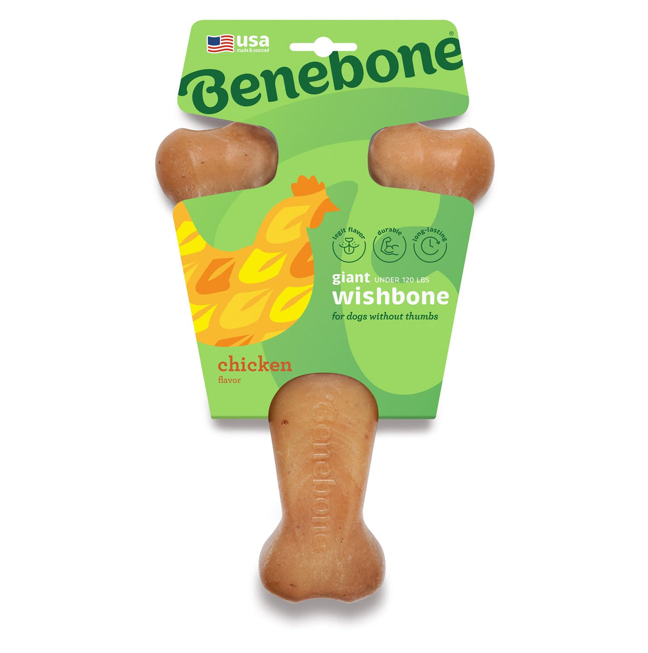 Benebone Wishbone Dog Chew Toy – Chicken - Small