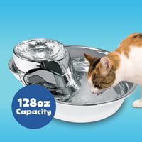 Thumbnail for Big Max Pet Drinking Fountain 128oz – Stainless Steel