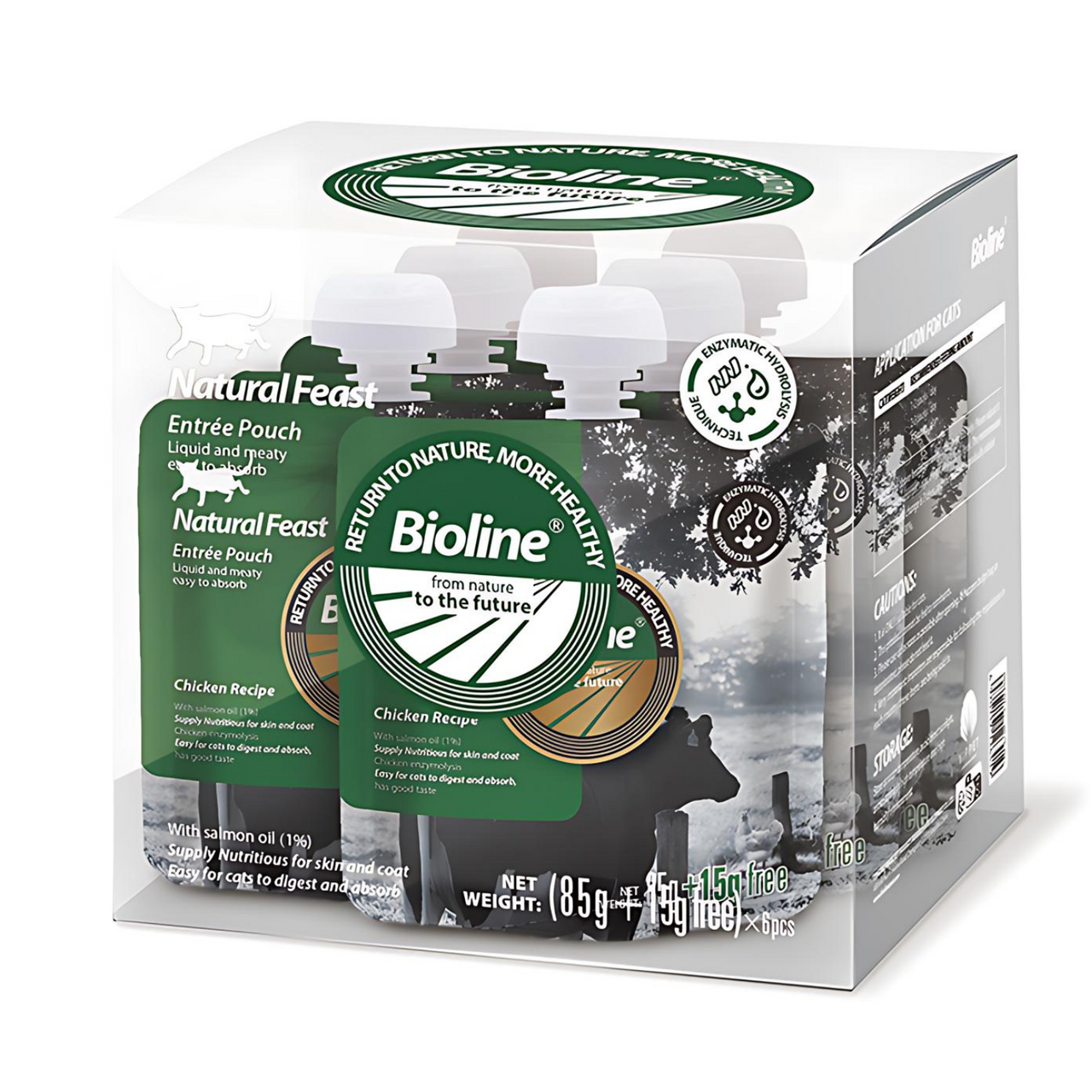 Bioline Natural Feast Entree Pouch Chicken Recipe 85g+15g (Min Order : 6pcs)