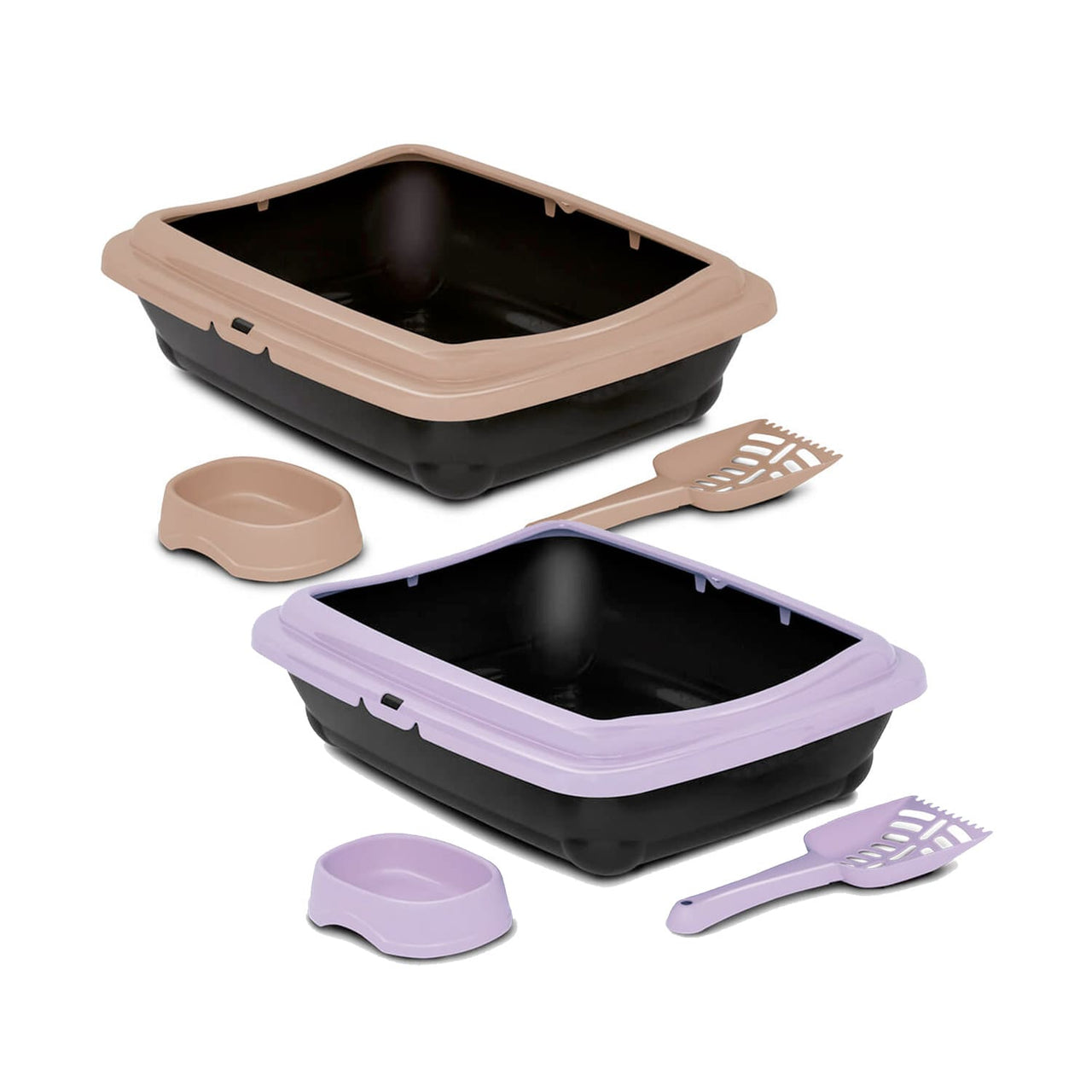 BIRBA KIT (Litter Box + Scoop + Bowl) - tan