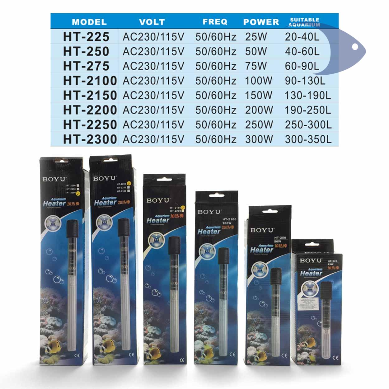 Boyu Aquarium Heater [HT-Series][Power - 50W]