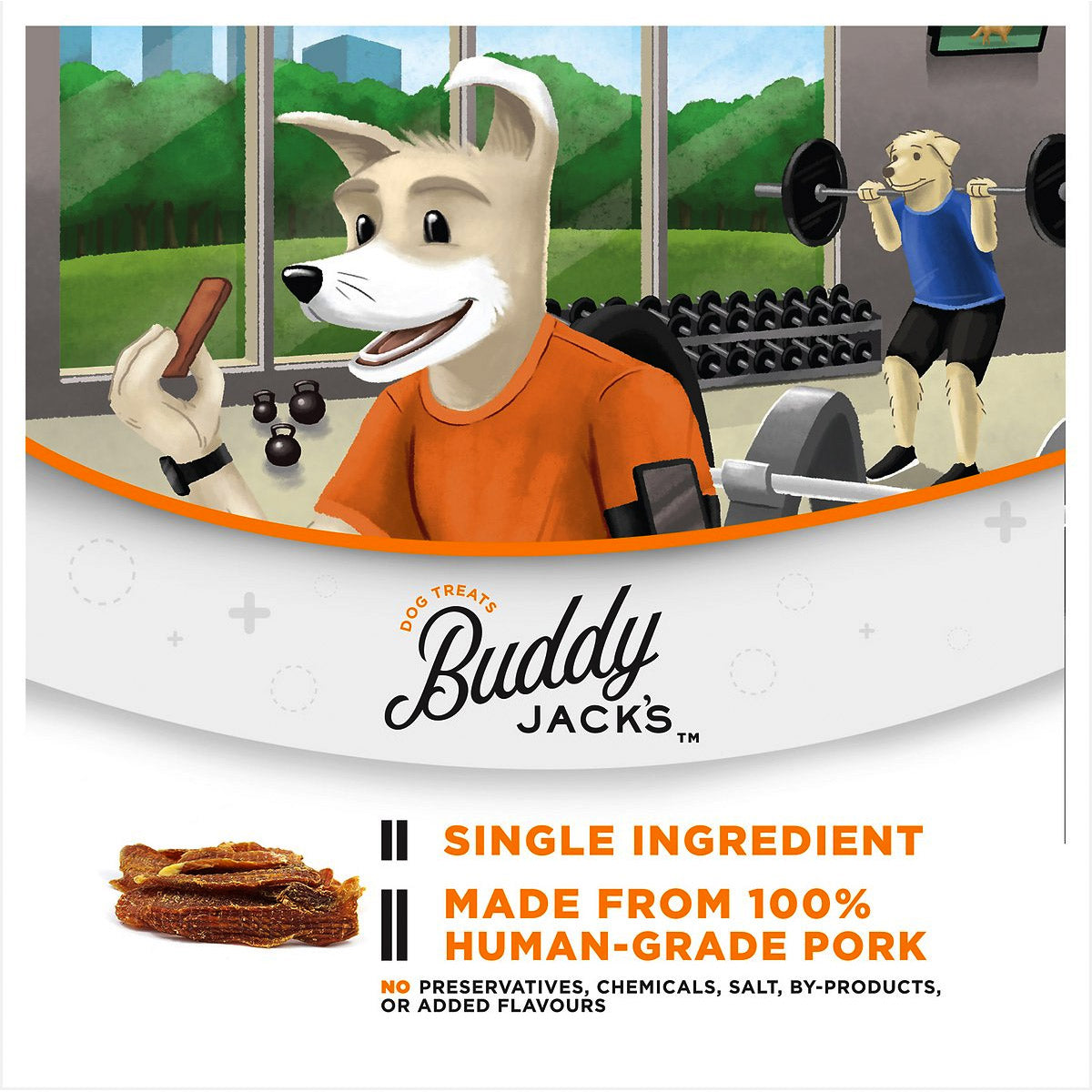 Buddy Jack’s Pork Jerky Dog Treats 2oz / 56gm