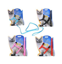 Thumbnail for Cat Harness and Leash Adjustable Nylon Halter Harness Kitten Nylon Strap Belt Safety Rope Leads