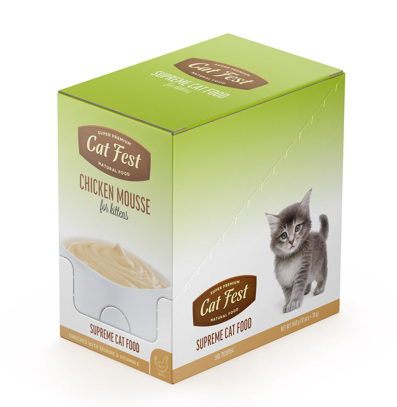 Cat Fest Chicken Mousse For Kittens 70g [MOQ:12pcs]