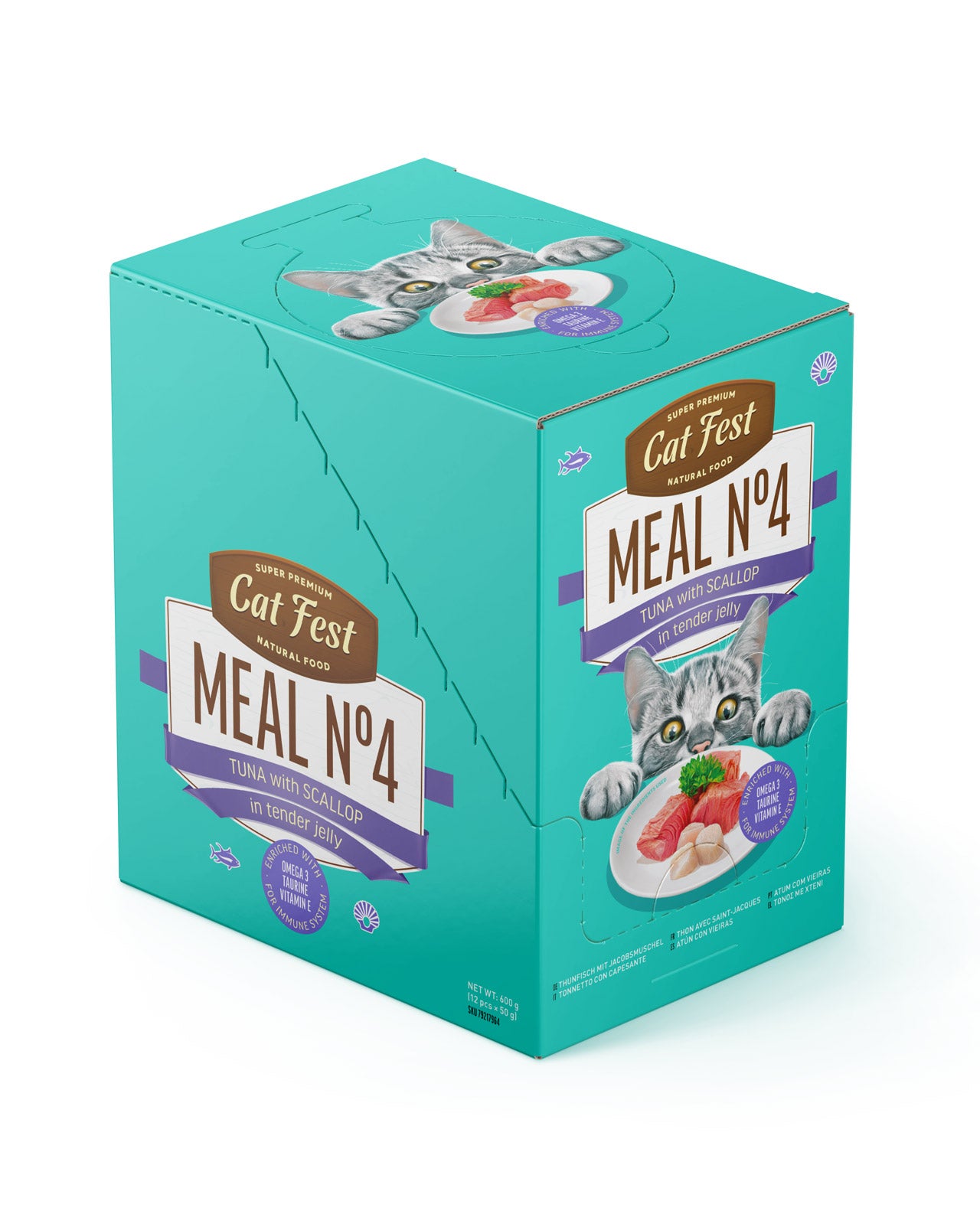 Cat Fest Meal No 4 Cat Food in Jelly-Tuna With Scallop 50g [Minimum Order:12pcs]