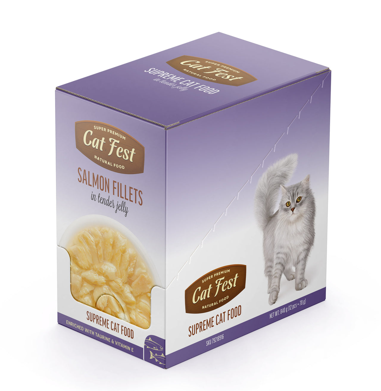 Cat Fest Salmon Fillets In Tender Jelly For Cats 70g [MOQ:12pcs]