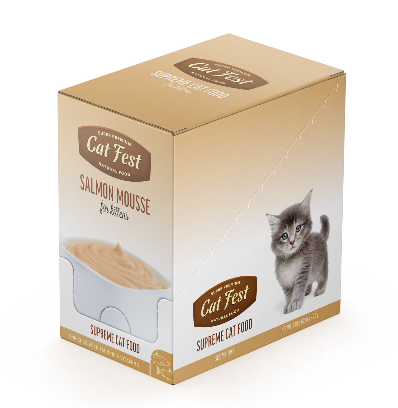 Cat Fest Salmon Mousse For Kittens 70g [MOQ:12pcs]