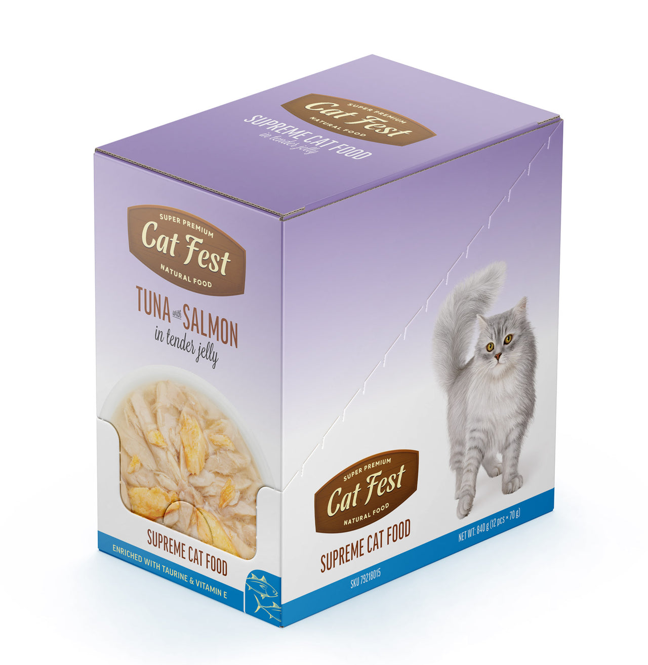 Cat Fest Tuna With Salmon In Tender Jelly For Cats 70g [MOQ:12pcs]