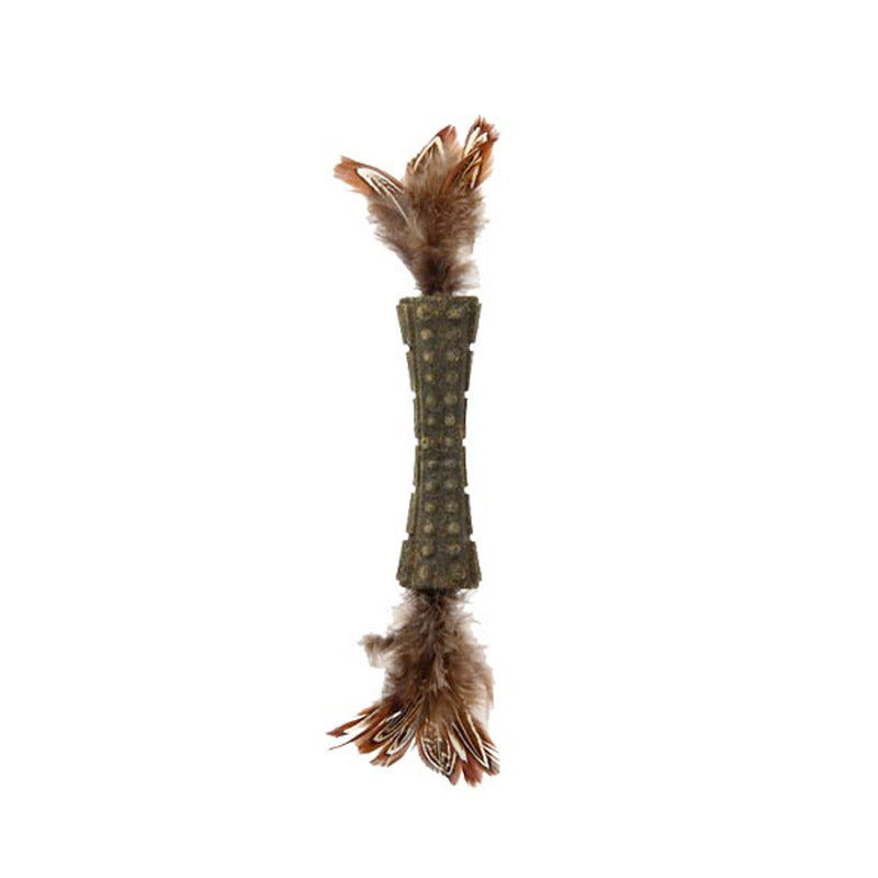 Catnip “Johnny Sticks” with Double Side Natural Feather