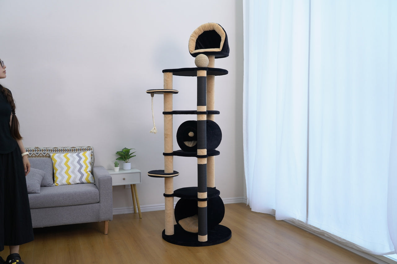 Catry Cat Tower With House D69x216h cm