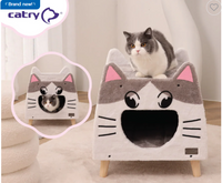Catry Lovely Cat House with Sisal Scratcher 45x38x47.5cm