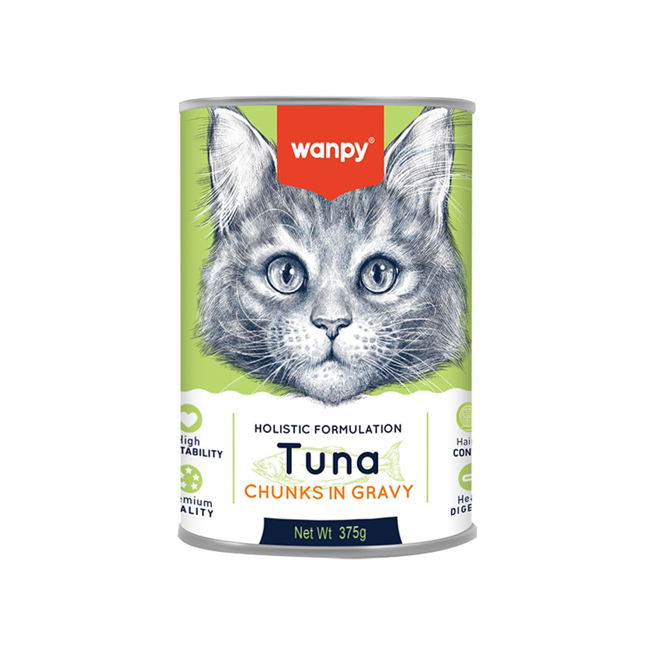Wanpy Chunks in Gravy Canned Food for Cats – Tuna 375g