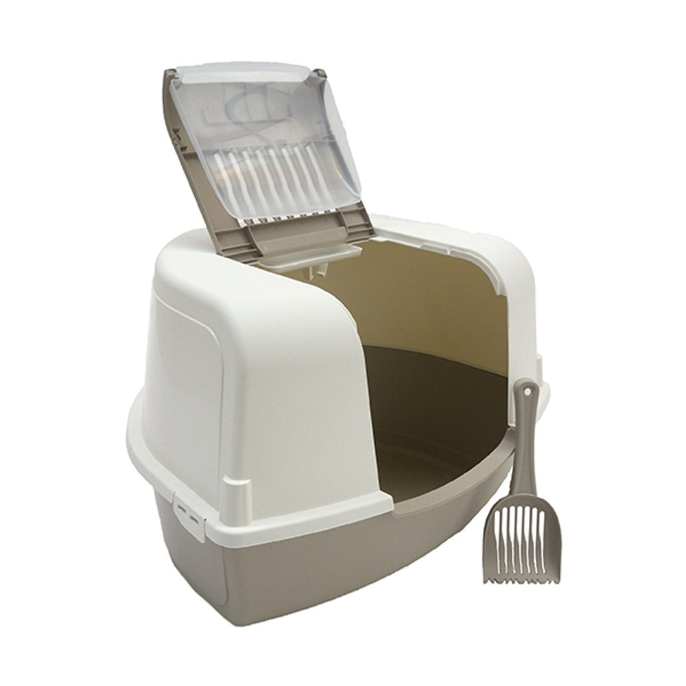 Toilet Ariel Corner Litter Tray and Scoop - dark-blue